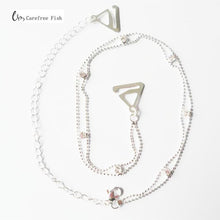 Load image into Gallery viewer, Carefree Fish New Silver Plated Metallic Sexy Rhinestone Bra Straps For Women Elegant Crystal Bra Shoulder Lingerie Accessories