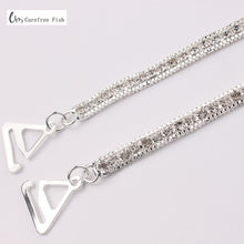 Load image into Gallery viewer, Carefree Fish New Silver Plated Metallic Sexy Rhinestone Bra Straps For Women Elegant Crystal Bra Shoulder Lingerie Accessories