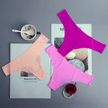Load image into Gallery viewer, Hot Silk Sexy Women Thongs g string Seamless Panties Female Underwear Tanga Panties Low-Rise Lingerie Panty Intimates 1pcs ac125