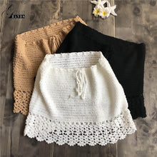 Load image into Gallery viewer, Gold Hands Handmade Cotton Knitted Crochet Mini Skirts Womens Ladies Beach Skirt Sexy Comfortable Hollow A Word Bag Hip Skirt