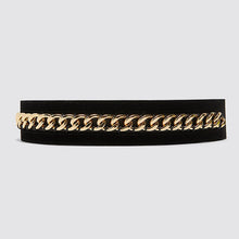 Load image into Gallery viewer, Miwens Trendy ZA Double Buckle Belt Women Vintage Gold Metal Chain Belt Boho Faux Black Leather Statement Belt Party Jewelry