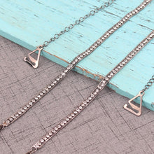 Load image into Gallery viewer, Carefree Fish New Silver Plated Metallic Sexy Rhinestone Bra Straps For Women Elegant Crystal Bra Shoulder Lingerie Accessories
