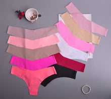 Load image into Gallery viewer, Hot Silk Sexy Women Thongs g string Seamless Panties Female Underwear Tanga Panties Low-Rise Lingerie Panty Intimates 1pcs ac125
