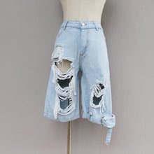 Load image into Gallery viewer, women clothes 2019 fashion new hand-worn jeans female street personality left leg pants small bag straight jeans
